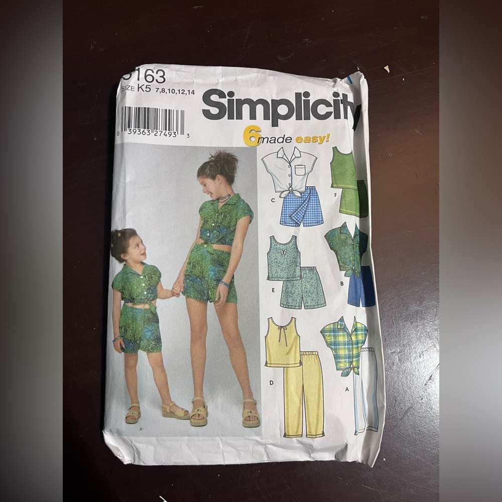 Simplicity Kids Green and Blue Jumpsuit Pattern